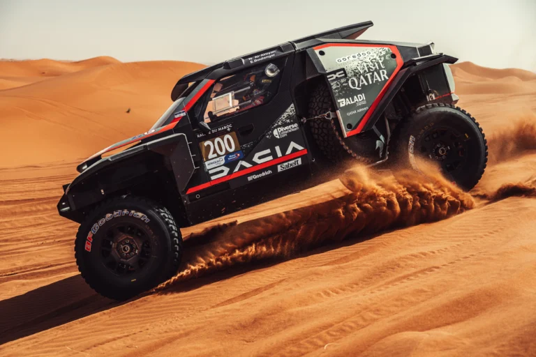 El Dacia Sandrider número 200 en plena duna