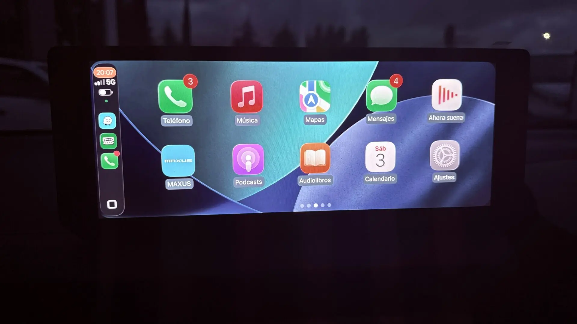 Apple CarPlay en la pantalla de la Maxus eDeliver 5