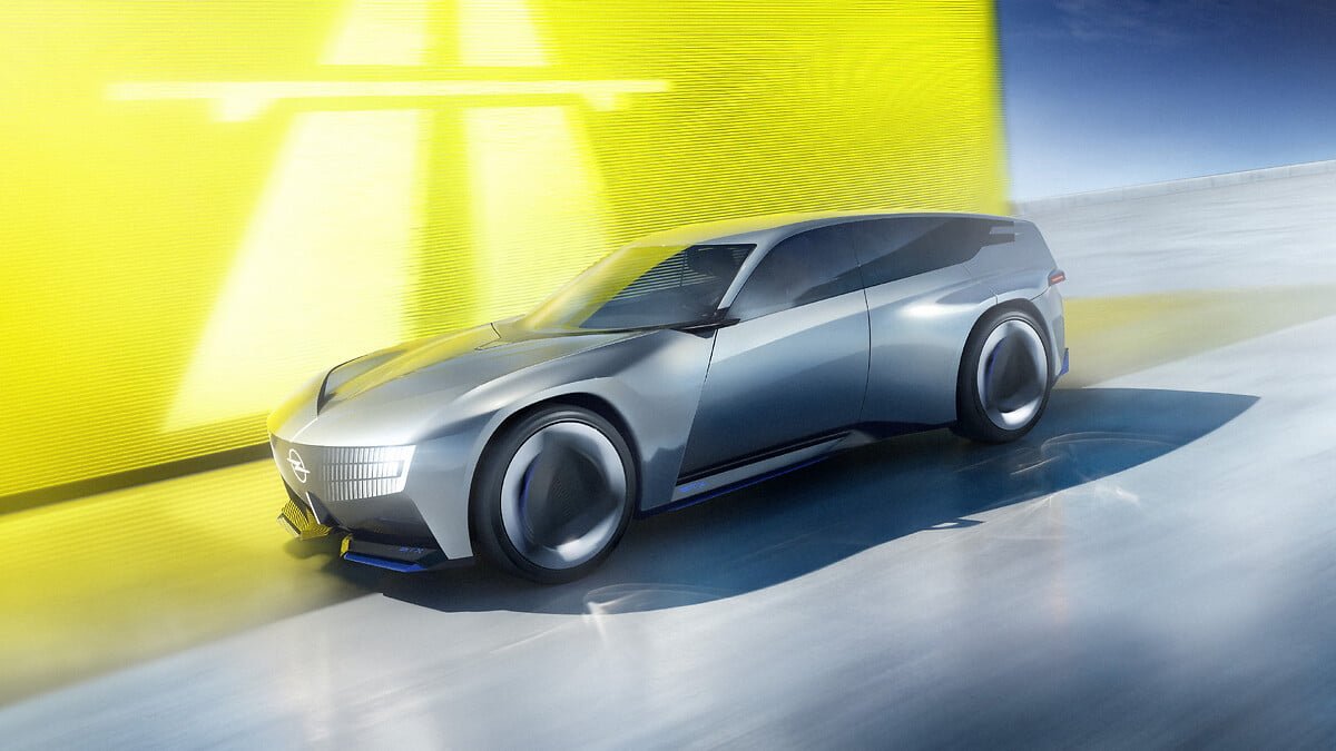 Vista del Opel STX Concept con su zaga de caída pronunciada