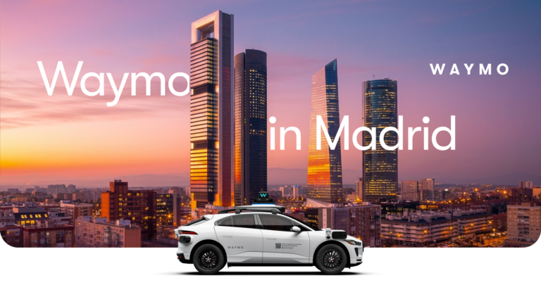 Robotaxi Waymo Jaguar I-Pace eléctrico que circulará en Madrid